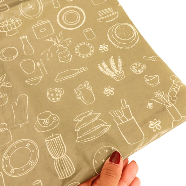 WHITE ROLL - Custom Tissue Paper - Full Colour Printing, Acid Free