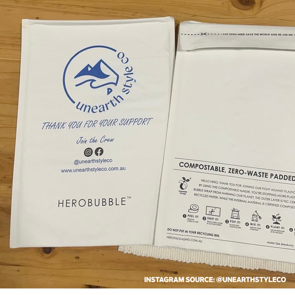 White Compostable HEROBUBBLE Mailer - From Packs of 25
